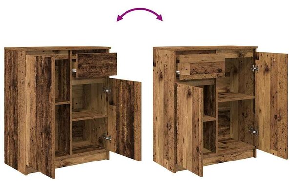 VidaXL antik fa szerelt fa tálalószekrény fiókos 71x35x84 cm