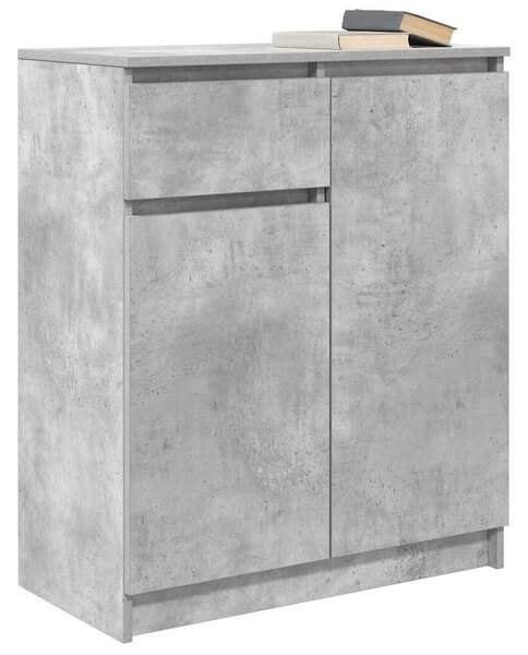 VidaXL betonszürke szerelt fa tálalószekrény fiókos 71x35x84 cm