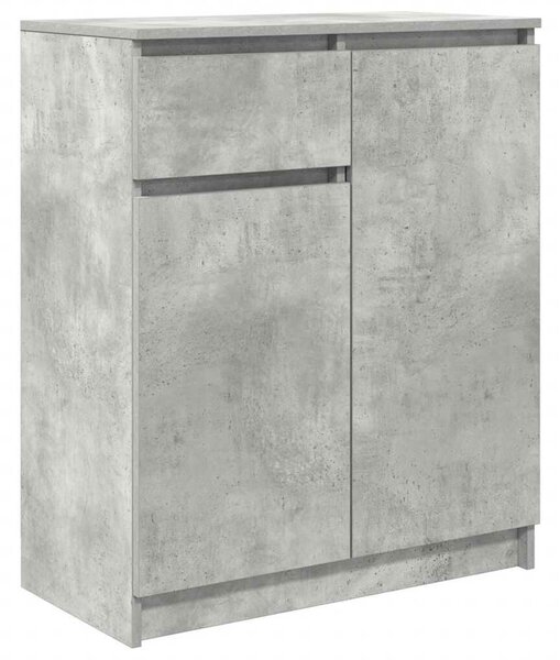 VidaXL betonszürke szerelt fa tálalószekrény fiókos 71x35x84 cm