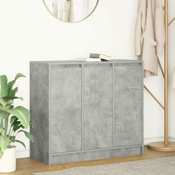 VidaXL betonszürke szerelt fa tálalószekrény 85x34x76 cm