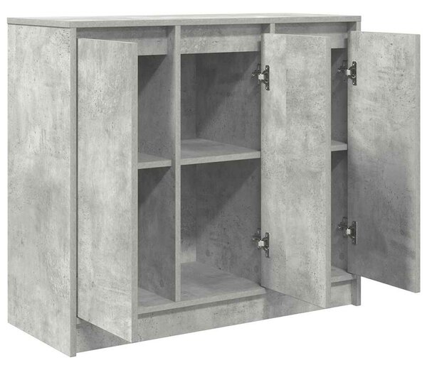 VidaXL betonszürke szerelt fa tálalószekrény 85x34x76 cm