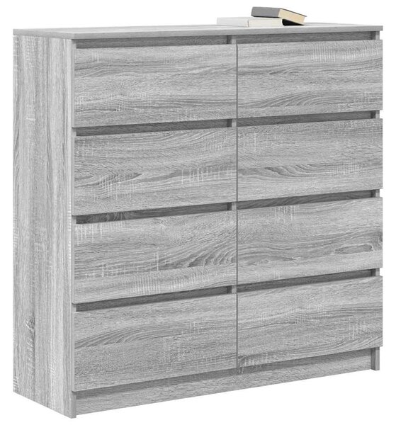 VidaXL szürke sonoma színű szerelt fa tálalószekrény 100x35x99 cm