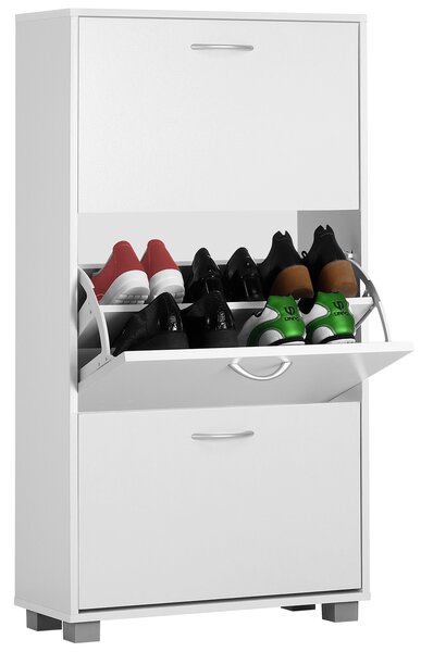 Casaria® Cipősszekrény 115x60x24 cm - fehér