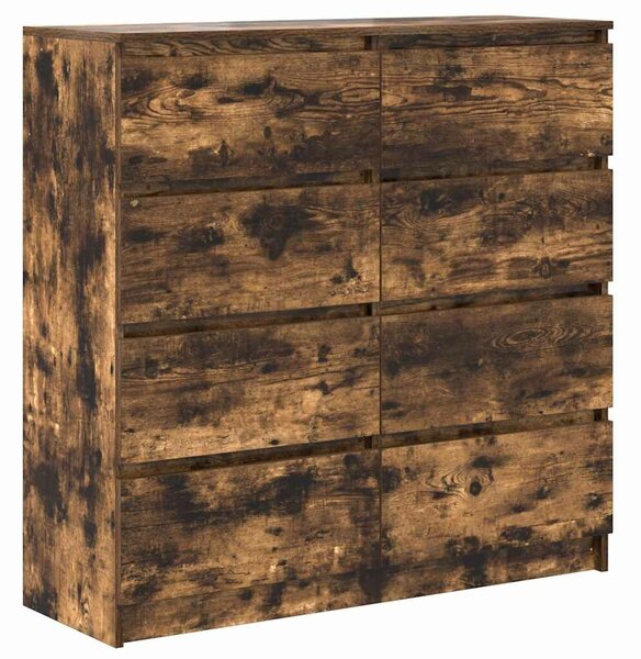 VidaXL füstös tölgy színű szerelt fa tálalószekrény 100x35x99 cm