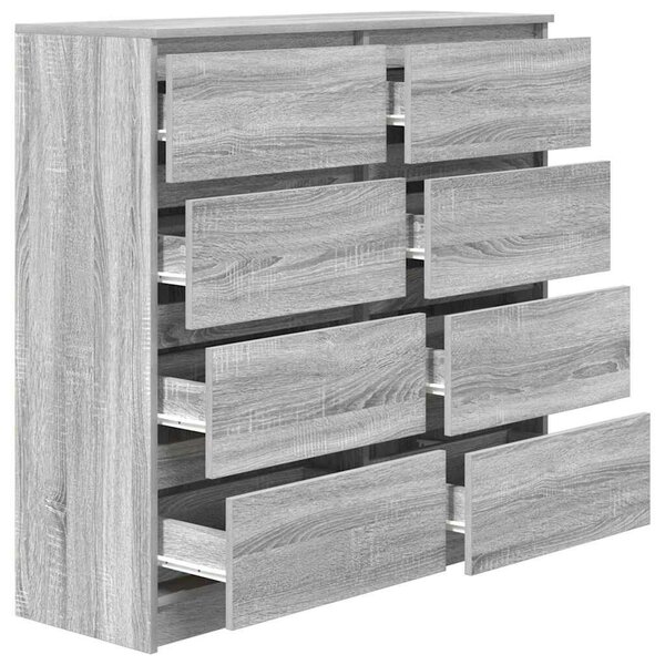 VidaXL szürke sonoma színű szerelt fa tálalószekrény 100x35x99 cm