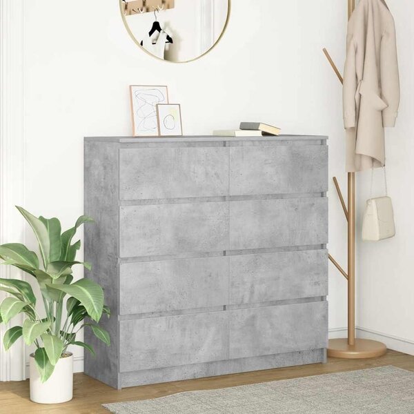 VidaXL betonszürke szerelt fa tálalószekrény 100x35x99 cm