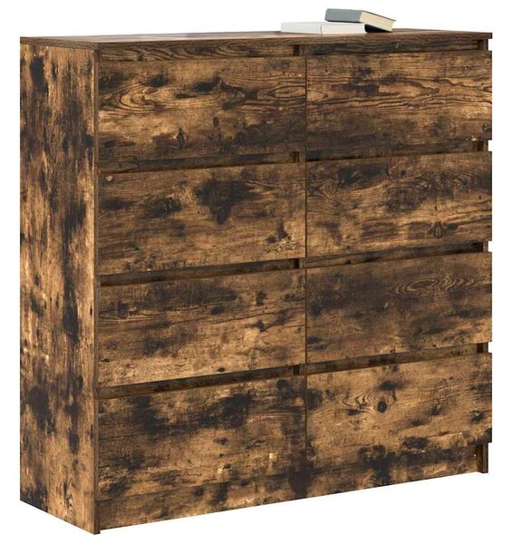 VidaXL füstös tölgy színű szerelt fa tálalószekrény 100x35x99 cm