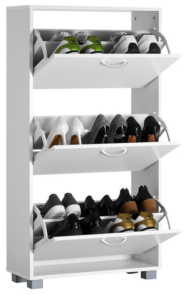 Casaria® Cipősszekrény 115x60x24 cm - fehér