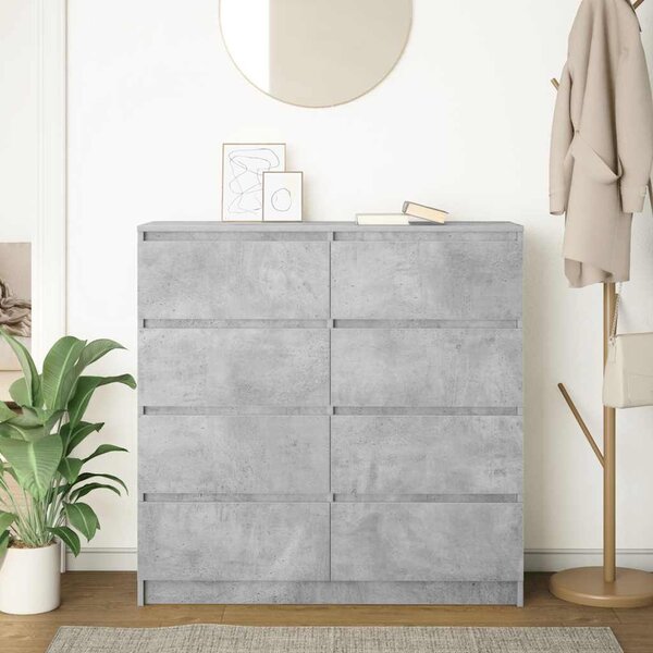 VidaXL betonszürke szerelt fa tálalószekrény 100x35x99 cm