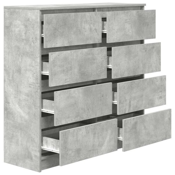 VidaXL betonszürke szerelt fa tálalószekrény 100x35x99 cm