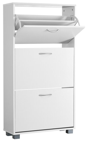 Casaria® Cipősszekrény 115x60x24 cm - fehér