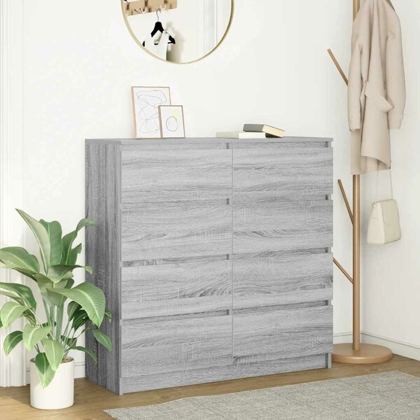 VidaXL szürke sonoma színű szerelt fa tálalószekrény 100x35x99 cm