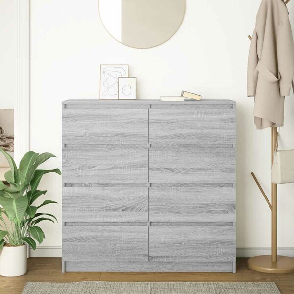 VidaXL szürke sonoma színű szerelt fa tálalószekrény 100x35x99 cm