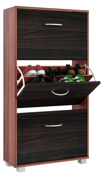 Casaria® Cipősszekrény 115x60x24 cm - barna