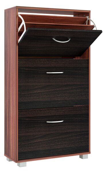 Casaria® Cipősszekrény 115x60x24 cm - barna