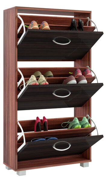 Casaria® Cipősszekrény 115x60x24 cm - barna