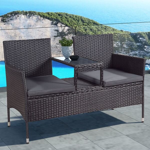 Juskys Rattan pad – Monaco fekete