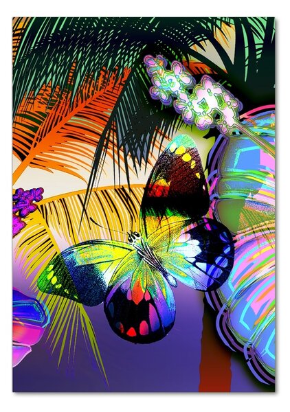 Egyedi üvegkép Színes virágok