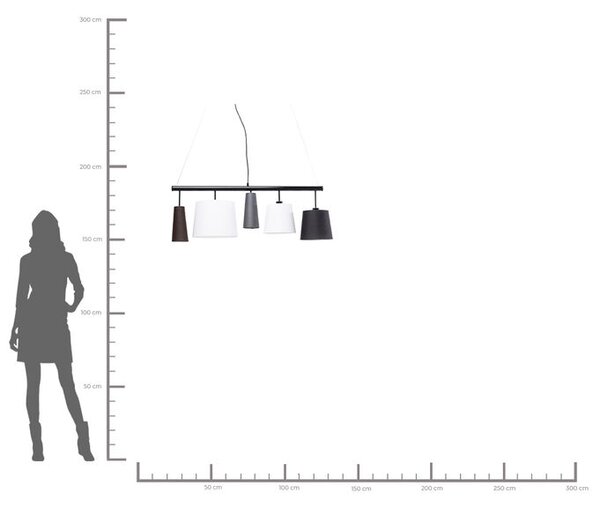 Kare Design Függesztett lámpa Parecchi Fekete 100 cm