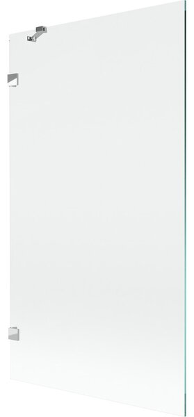 Mexen, Mexen Lunar 1 szárnyú kádparaván 100 x 150 cm, átlátszó, króm - 897-100-000-01-00