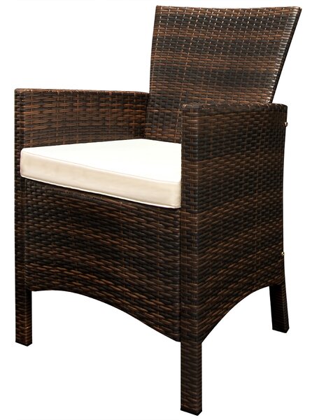 Casaria® Berlin 1+8 kerti rattan garnitúra - barna/fa