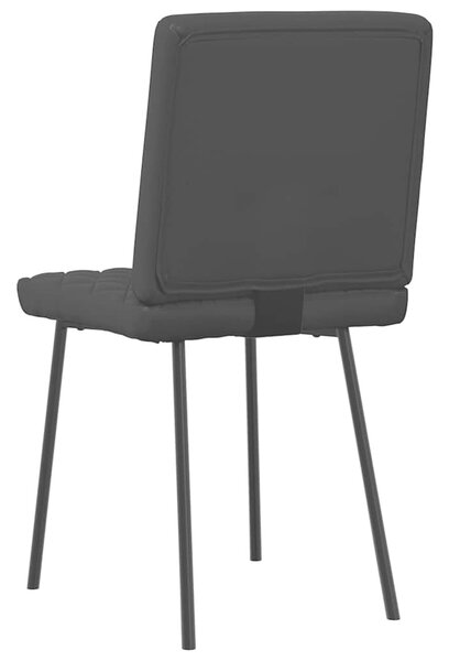 VidaXL 6 db fekete műbőr étkezőszék