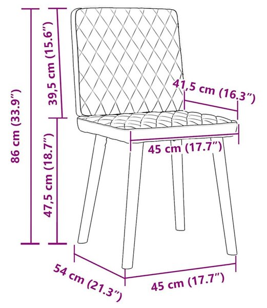 VidaXL étkezőszékek 6 db Jeans kék szövet