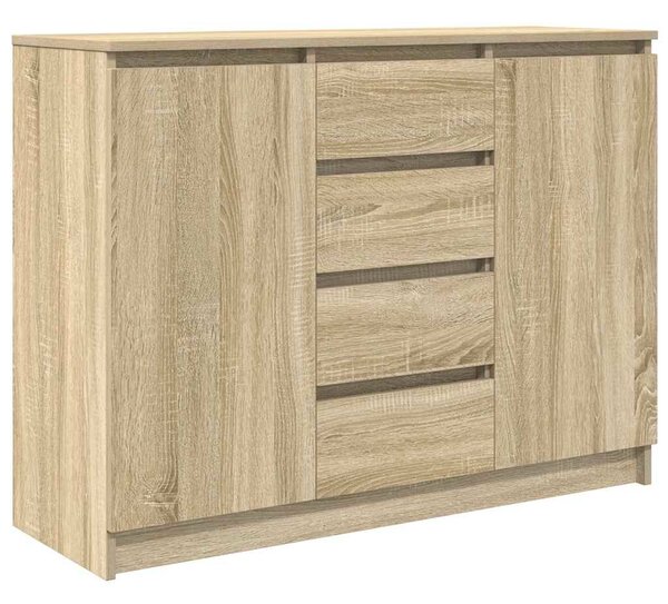 VidaXL sonoma tölgy szerelt fa tálalószekrény fiókos 100,5x35x76 cm
