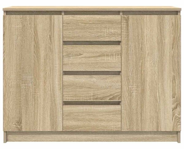 VidaXL sonoma tölgy szerelt fa tálalószekrény fiókos 100,5x35x76 cm