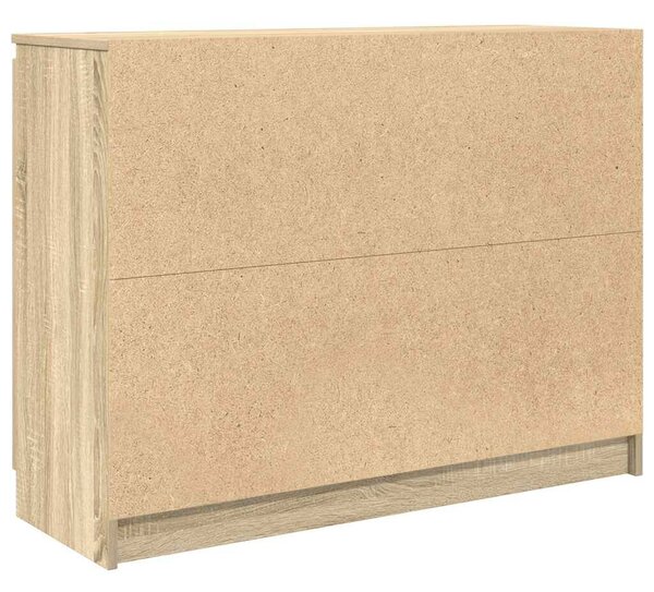VidaXL sonoma tölgy szerelt fa tálalószekrény fiókos 100,5x35x76 cm
