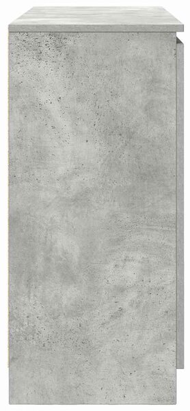VidaXL betonszürke szerelt fa tálalószekrény fiókos 100,5x35x76 cm
