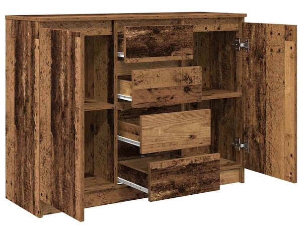 VidaXL antik fa szerelt fa tálalószekrény fiókos 100,5x35x76 cm