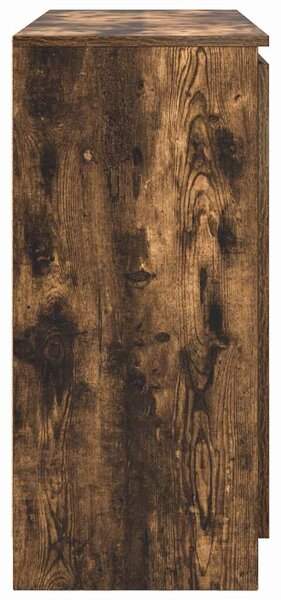 VidaXL füstölt tölgy szerelt fa tálalószekrény fiókos 100,5x35x76 cm