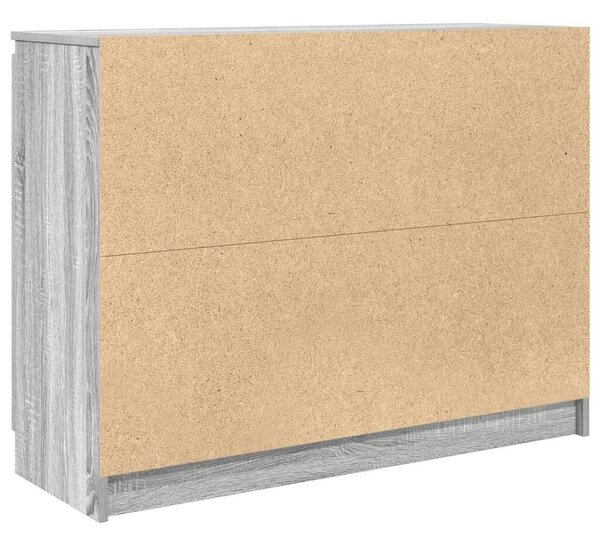 VidaXL szürke sonoma szerelt fa tálalószekrény fiókos 100,5x35x76 cm