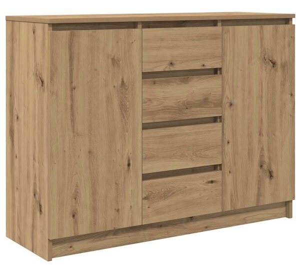 VidaXL kézműves tölgy szerelt fa tálalószekrény fiókos 100,5x35x76 cm