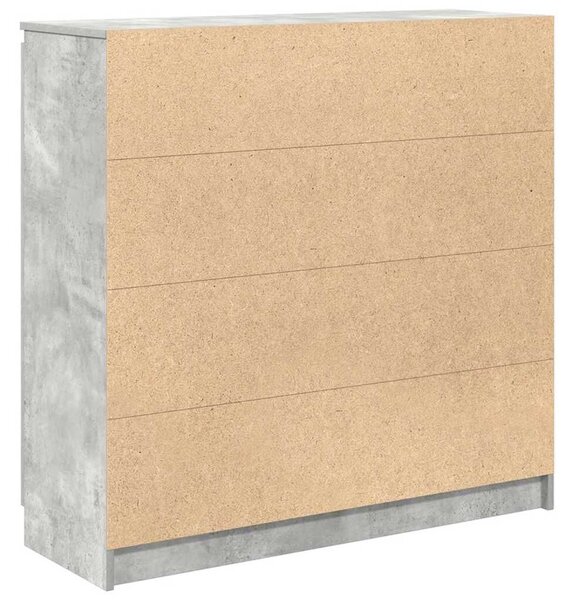 VidaXL betonszürke szerelt fa tálalószekrény fiókos 100,5x35x98,5 cm
