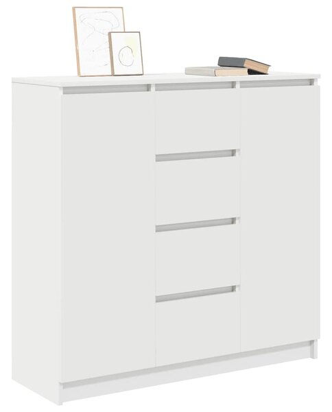 VidaXL fehér szerelt fa tálalószekrény fiókos 100,5x35x98,5 cm