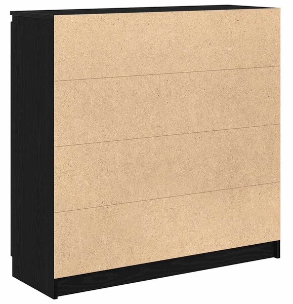 VidaXL fekete tölgy szerelt fa tálalószekrény fiókos 100,5x35x98,5 cm