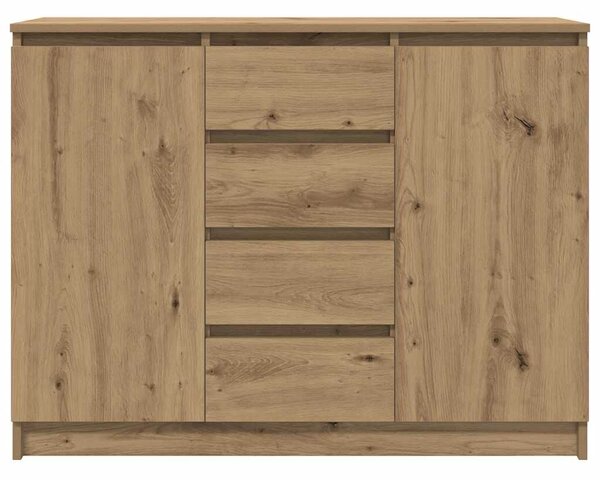 VidaXL kézműves tölgy szerelt fa tálalószekrény fiókos 100,5x35x76 cm