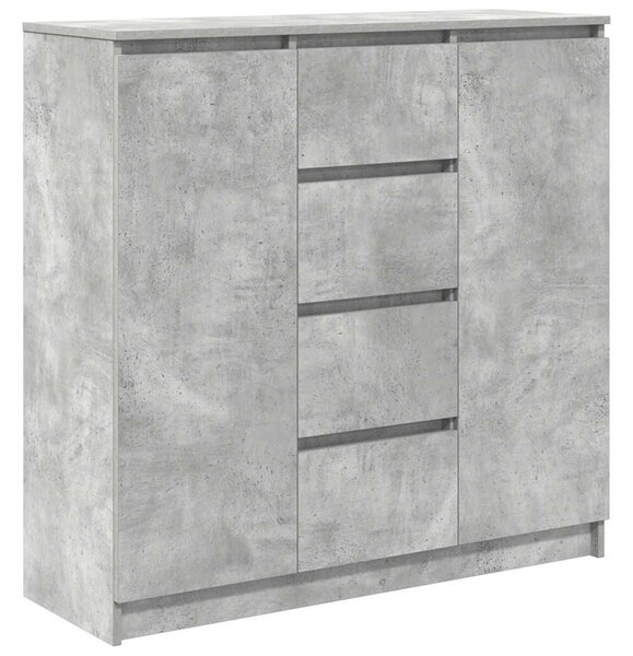 VidaXL betonszürke szerelt fa tálalószekrény fiókos 100,5x35x98,5 cm