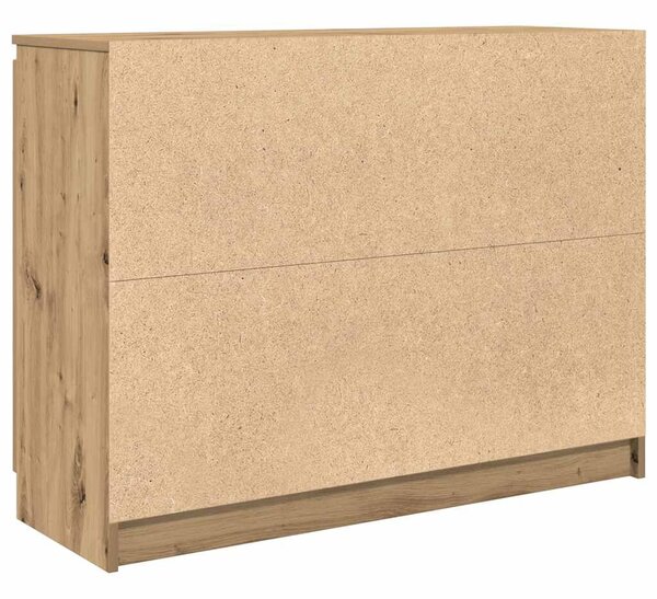 VidaXL kézműves tölgy szerelt fa tálalószekrény fiókos 100,5x35x76 cm