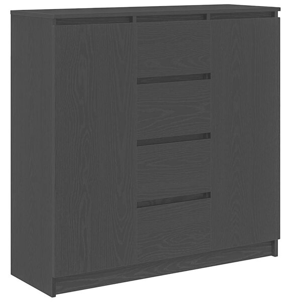 VidaXL fekete tölgy szerelt fa tálalószekrény fiókos 100,5x35x98,5 cm