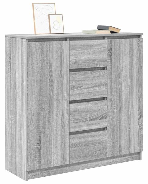 VidaXL szürke sonoma szerelt fa tálalószekrény fiókos 100,5x35x98,5 cm