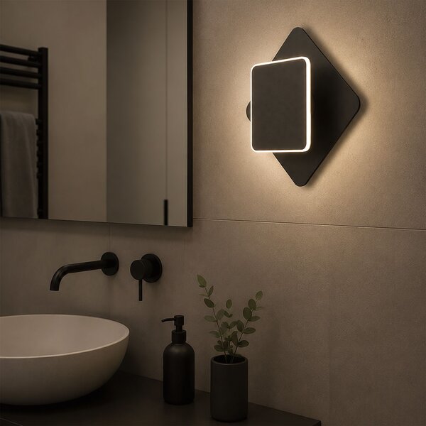 LHJ123-W fekete LED fali lámpa