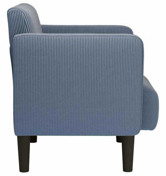 VidaXL kék kordbársony szövet kanapészék karfás szék 54 cm