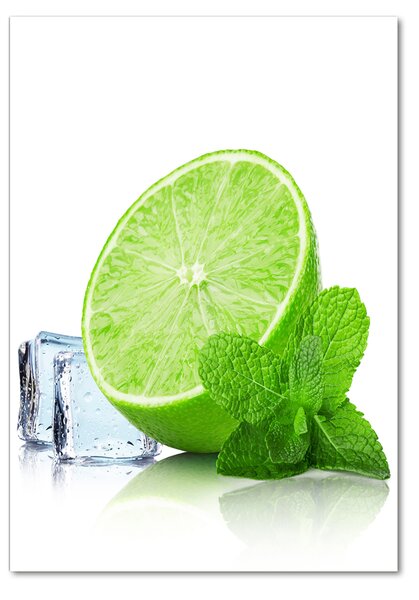 Üvegfotó Lime és jég