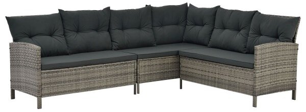 Juskys Manacor kerti rattan szett - szürke