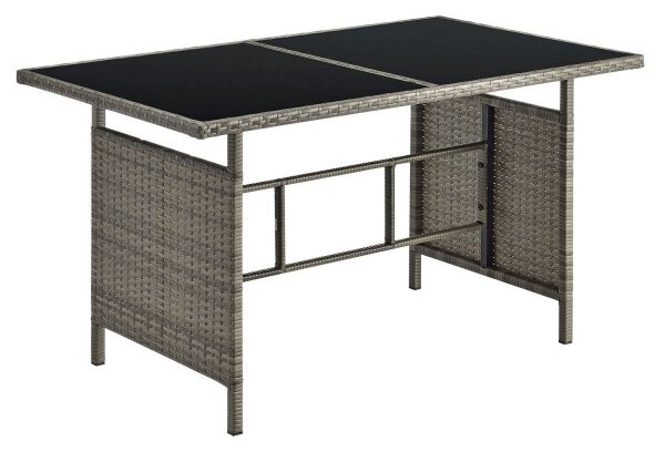 Juskys Manacor kerti rattan szett - szürke