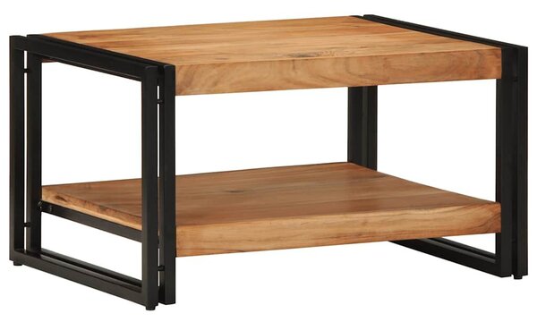 VidaXL tömör akácfa dohányzóasztal 70x50x38 cm