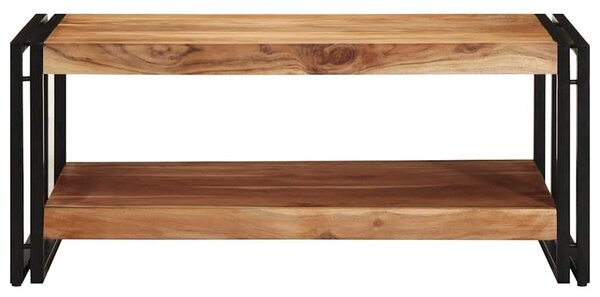 VidaXL tömör akácfa dohányzóasztal 90x50x38 cm